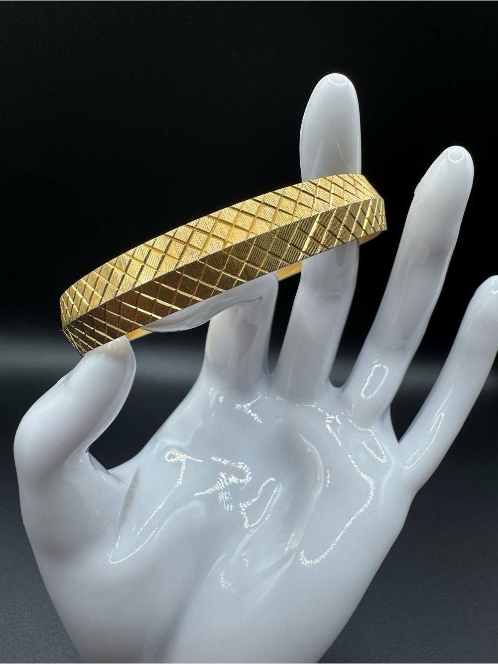 Monet Gold-Tone Textured Bangle Bracelet